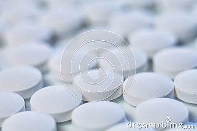 White pills Stock Photo