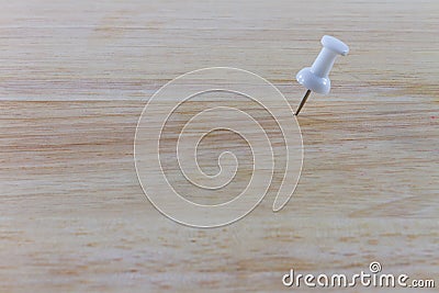 white pin on the wood Stock Photo