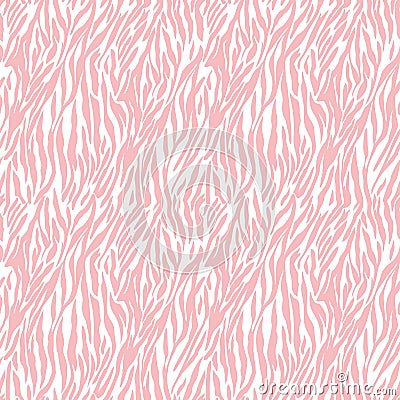 White on pink zebra stripe print seamless repeat pattern background Stock Photo