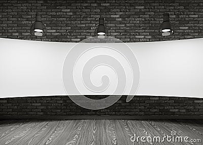 White placard in the room Stock Photo