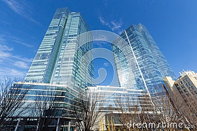 White Plains, NY / United States - Feb. 23, 2020: Landscape view of the iconic The Ritz-Carlton New York, Westchester Editorial Stock Photo