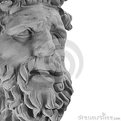 White plaster portrait sculpture of Laocoon Stock Photo