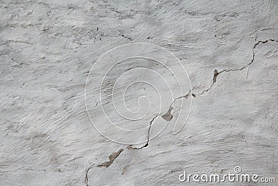 White plastered wall. Rough uneven texture Stock Photo