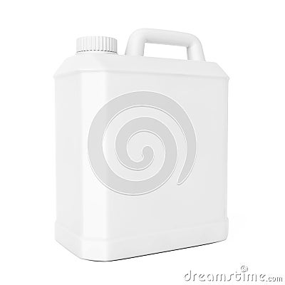 White Plastic Blank Container. 3d Rendering Stock Photo