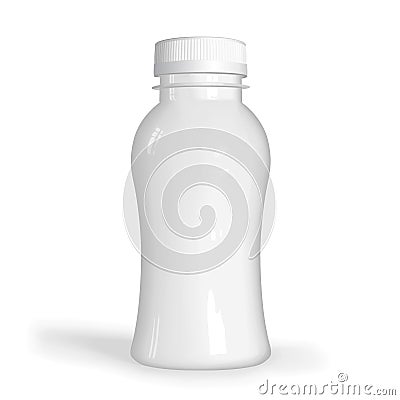 White plastic bottle Vector Illustration