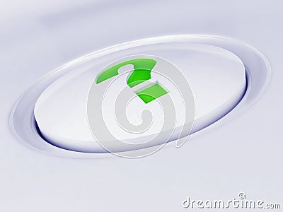 White plastic button Stock Photo