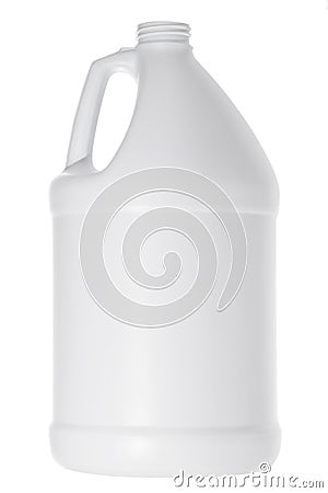 White plastic gallon jug isolated Stock Photo