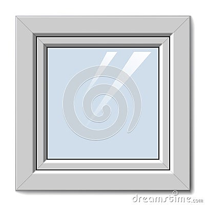 White plastic window Vector Illustration