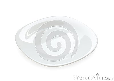White plate isolated Stock Photo