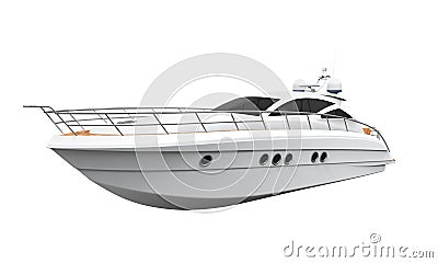 White Pleasure Yacht Stock Photo