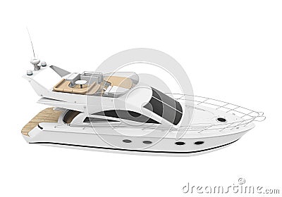 White Pleasure Yacht Stock Photo