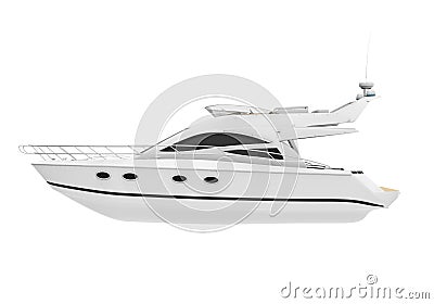 White Pleasure Yacht Stock Photo