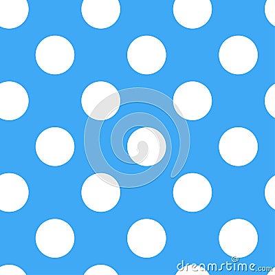 White polkadots over colored backdrop. Dotted, dots, circles pattern, background Geometry is seamlessly repeatable Vector Illustration
