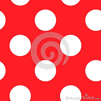 White polkadots over colored backdrop. Dotted, dots, circles pattern, background Geometry is seamlessly repeatable Vector Illustration
