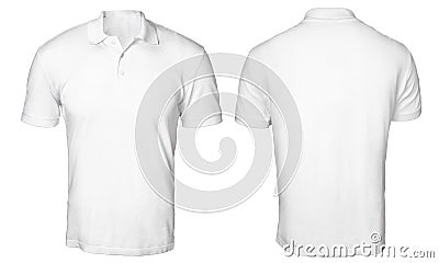 White Polo Shirt Mock up Stock Photo