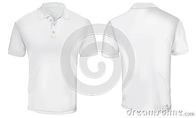 White Polo Shirt Template Vector Illustration