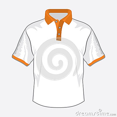 White polo shirt Vector Illustration