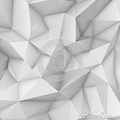 White polygonal triangular background Vector Illustration