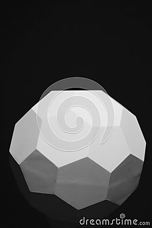 White polyhedron detail Stock Photo