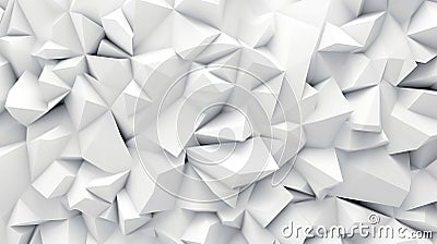 White polygons abstract background. Ai generative Stock Photo
