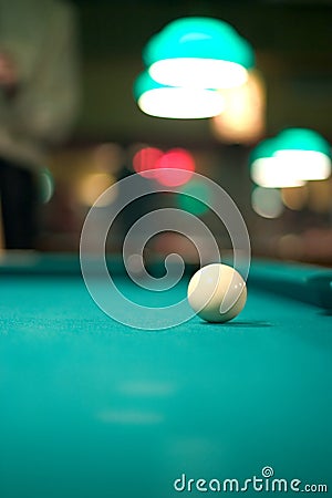 White Pool Ball Stock Photo