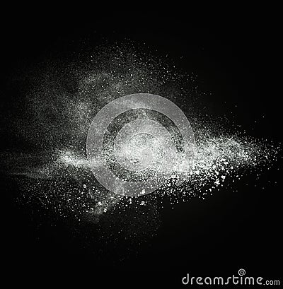 White powder exploding Stock Photo