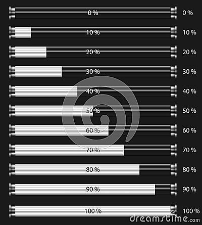 White power indicator Vector Illustration