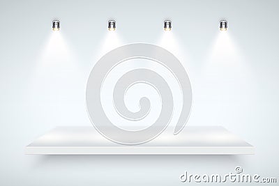 White Presentation platform Vector Illustration