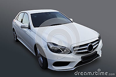 White prestige car Stock Photo