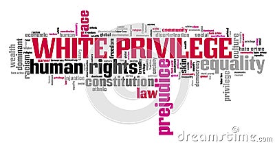 White privilege word cloud Stock Photo