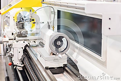 White professional modern lathe Stock Photo