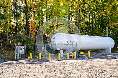 White Propane Tank Stock Photo