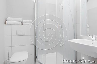 White pure toilet interior Stock Photo