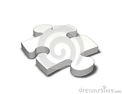 White puzzle piece Stock Photo