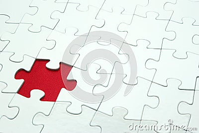 White puzzles Stock Photo