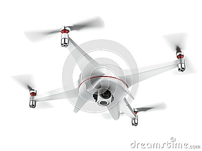 White quadrocopter Stock Photo