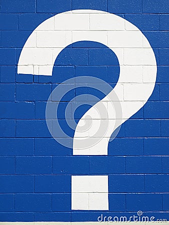 White question mark Stock Photo