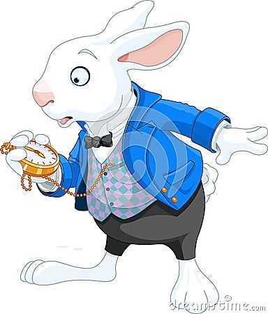 White Rabbit Vector Illustration