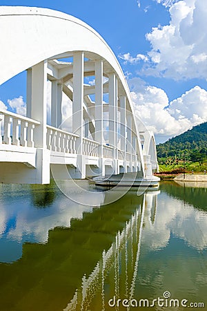 White Railway Bridge Stock Photo