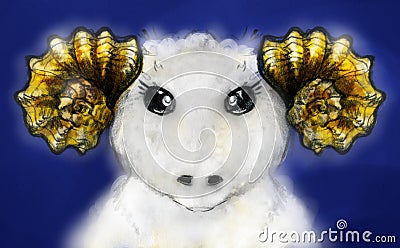 White ram Stock Photo