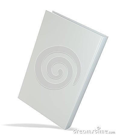 White realistic book on white background. 3d rendering Stock Photo