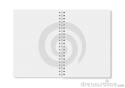 White realistic notebook opened with soft shadows Vector Illustration