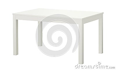 White rectangular table Vector Illustration