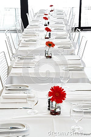 A white restaurant Stock Photo