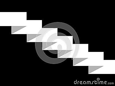 White ribbon stairs texture pattern vector Vector Illustration