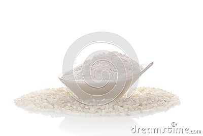 White rice flour Stock Photo