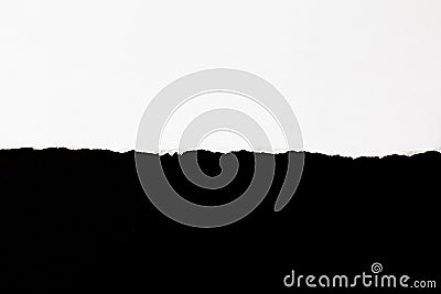 White ripped paper edge texture overlay background Stock Photo