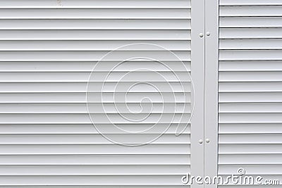 White roller shutter door closed security in modern house Stock Photo