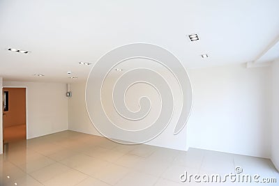 White room emply in Warm white Stock Photo