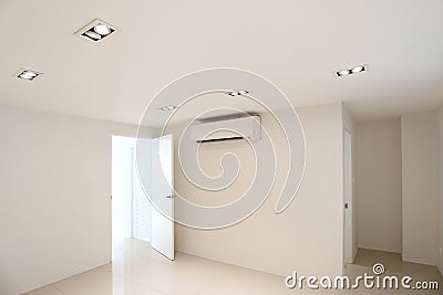 White room emply in Warm white Stock Photo